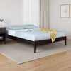 Evelyn Low Profile California King Platform Bed, Rich Espresso Brown Wood
