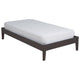 Evelyn Low Profile Full Size Platform Bed, Slats, Rich Espresso Brown Wood