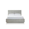 Glimps California King Platform Bed Cross Grain Panel Headboard Gray BM300391