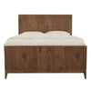 Veldt King Size Panel Bed Brown Knotty Wood Veneer Slats Corner Brackets
