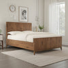 Veldt Full Size Panel Bed, Brown Knotty Wood Veneer, Slats, Corner Brackets