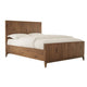 Veldt Full Size Panel Bed, Brown Knotty Wood Veneer, Slats, Corner Brackets