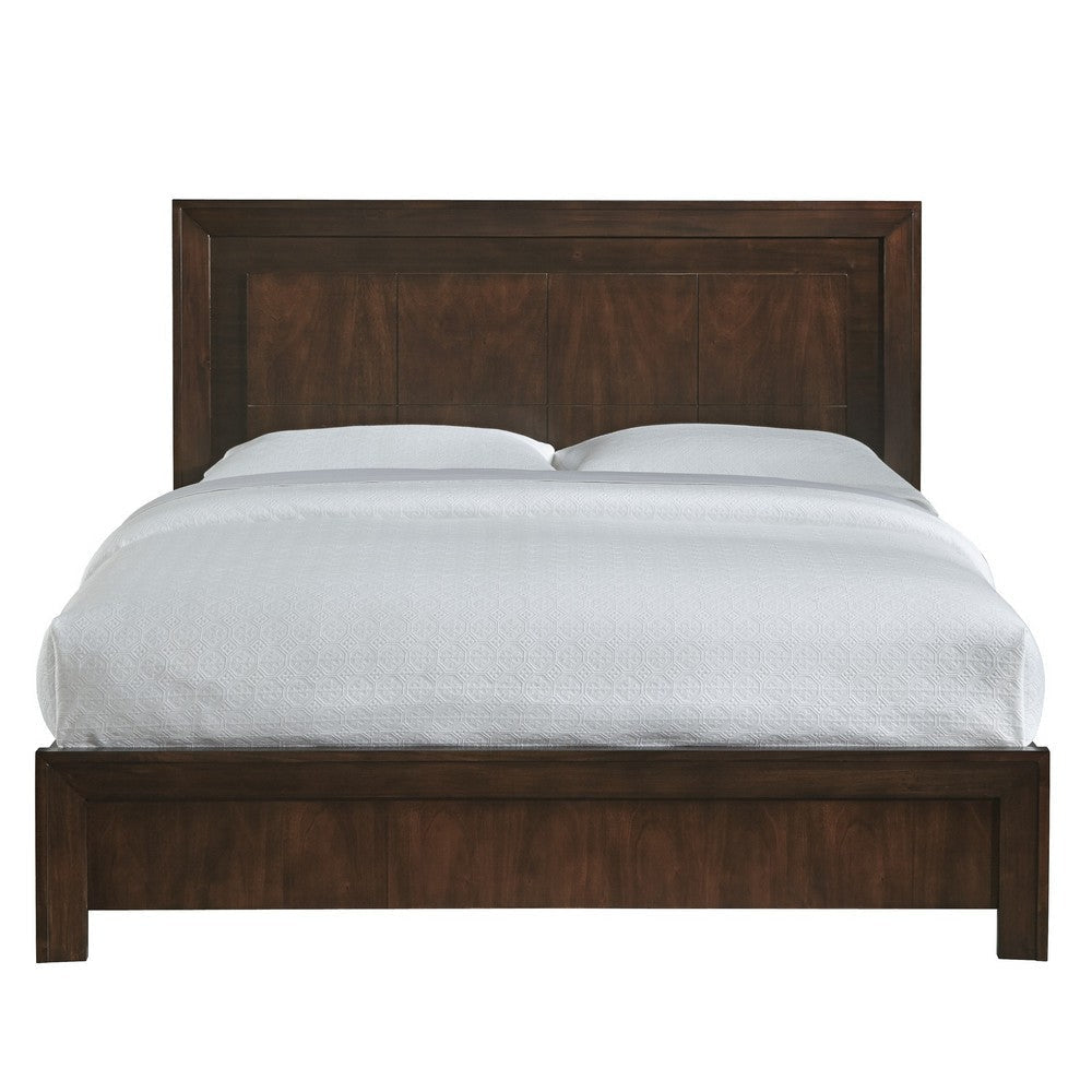 Blake California King Platform Bed Panel Headboard Dark Brown Mahogany BM300403