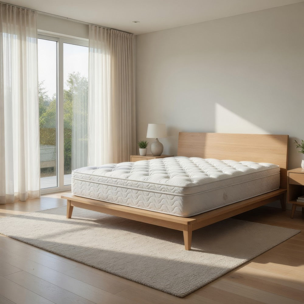 Fima 11 Inch Full Size Pillow Top Mattress, Medium Firmness Hi Density Foam