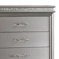 Sam 54 Inch Tall Dresser 5 Drawers Chest Clear Acrylic Legs Silver Finish By Casagear Home BM300560