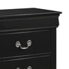 Ryla 24 Inch Nightstand 2 Drawers Solid Wood Metal Drop Handles Black By Casagear Home BM300570