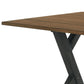 Baez 18-36 Inch Extendable Dining Table Plank Top Y Shaped Base Brown By Casagear Home BM300612