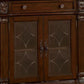 66 Inch Traditional Buffet Server Glass Cabinet Side Cabinets Brown By Casagear Home BM300618