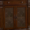 66 Inch Traditional Buffet Server Glass Cabinet Side Cabinets Brown By Casagear Home BM300618