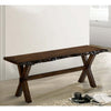 Naef 54" Dining Bench, Walnut Brown, Live Edges, Angled Legs By Casagear Home
