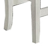 Rune 41 Inch Counter Height Bench Off White Wood Base Gray Padded Seat BM300643
