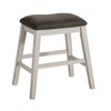 Rune 25 Inch Counter Height Wood Stool Set of 2 Off White Gray Seating BM300644