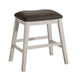 Rune 25 Inch Counter Height Wood Stool Set of 2 Off White Gray Seating BM300644