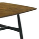 Riera 72 Inch Two Tone Dining Table, Brown Plank Top, Black Trestle Base
