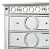 Jack 54 Inch Tall Dresser Chest Mirror Panels Circular Design Silver By Casagear Home BM300680