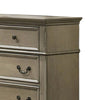 Muzan 61 Inch Dresser 7 Drawers Felt Lined Top Drawers Molded Trim Gray By Casagear Home BM300694