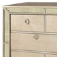 Leena 68 Inch Wide Dresser Mirror Trim 8 Gliding Drawers Champagne Gold By Casagear Home BM300704