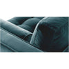 Yuko 88 Inch Loveseat with 2 Rolled Pillows Soft Blue Velvet Upholstery By Casagear Home BM300763