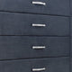 Moha 50’’ Tall 5 Drawer Dresser Chest Glass Gray Velvet By Casagear Home BM300836