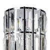 20 Inch Modern Table Lamp Metal Cage Shade with Glass Accents Chrome BM300852