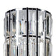 20 Inch Modern Table Lamp Metal Cage Shade with Glass Accents Chrome BM300852