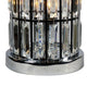 20 Inch Modern Table Lamp Metal Cage Shade with Glass Accents Chrome BM300852