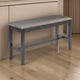 48" Dining Bench, Padded Seating, Gray Upholstery, Black By Casagear Home