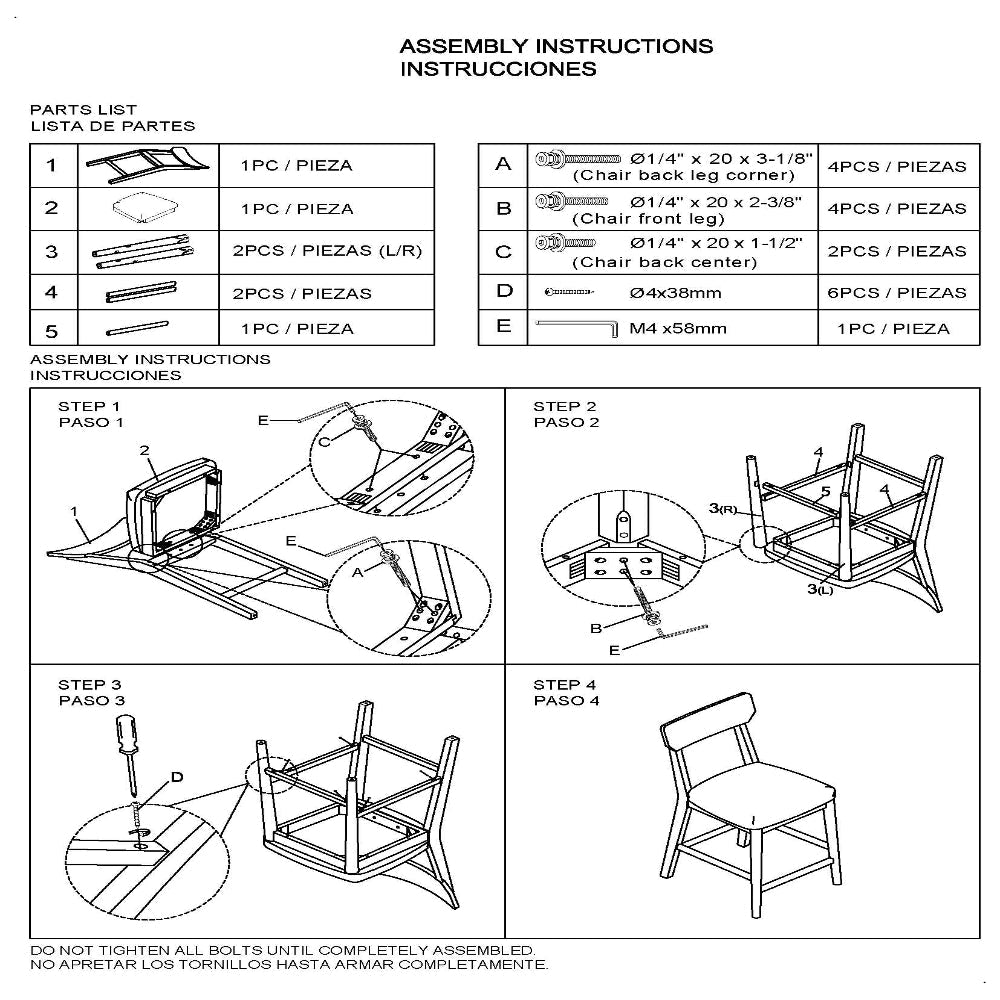24’’ Counter Height Chair Set of 2 Beige Fabric Brown By Casagear Home BM300880