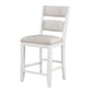 Kith 24’’ Counter Height Chairs Set of 2 Padded Seat White By Casagear Home BM300882