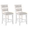 Kith 24’’ Counter Height Chairs Set of 2 Padded Seat White By Casagear Home BM300882