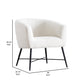 Ino 28’’ Accent Chair Curved Backrest Shelter Arms White By Casagear Home BM300893