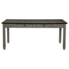 Rome 72 Inch Wood Dining Table, 6 Drawers, Two Tone Finish, Round Handles By Casagear Home
