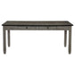 Rome 72 Inch Wood Dining Table 6 Drawers Two Tone Finish Round Handles By Casagear Home BM300991