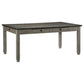 Rome 72 Inch Wood Dining Table, 6 Drawers, Two Tone Finish, Round Handles By Casagear Home