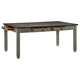 Rome 72 Inch Wood Dining Table, 6 Drawers, Two Tone Finish, Round Handles By Casagear Home
