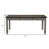Rome 72 Inch Wood Dining Table, 6 Drawers, Two Tone Finish, Round Handles By Casagear Home
