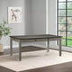 Rome 72 Inch Wood Dining Table, 6 Drawers, Two Tone Finish, Round Handles By Casagear Home