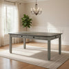 Rome 72 Inch Wood Dining Table, 6 Drawers, Two Tone Finish, Round Handles By Casagear Home