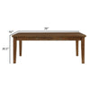 Trea 78 Inch Dining Table, 6 Drawers, Plank Top, 6 Seater, Rustic Brown By Casagear Home