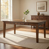 Trea 78 Inch Dining Table, 6 Drawers, Plank Top, 6 Seater, Rustic Brown By Casagear Home