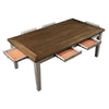 Trea 78 Inch Dining Table, 6 Drawers, Plank Top, 6 Seater, Gray, Brown By Casagear Home