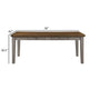 Trea 78 Inch Dining Table, 6 Drawers, Plank Top, 6 Seater, Gray, Brown By Casagear Home