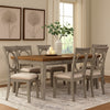 Trea 78 Inch Dining Table, 6 Drawers, Plank Top, 6 Seater, Gray, Brown By Casagear Home