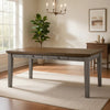 Trea 78 Inch Dining Table, 6 Drawers, Plank Top, 6 Seater, Gray, Brown By Casagear Home