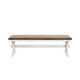 60’ Bench Polyester Upholstery Antique White Finish By Casagear Home BM301068