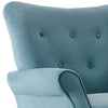 Cilic 32’’ Accent Chair Tufted Backrest Blue Fabric By Casagear Home BM301175