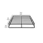 Zena 9 Inch California King Mattress Foundation Black Steel 12 Slats By Casagear Home BM301192