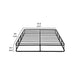Zena 9 Inch California King Mattress Foundation Black Steel 12 Slats By Casagear Home BM301192