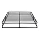 Zena 9 Inch California King Mattress Foundation, Black Steel, 12 Slats By Casagear Home