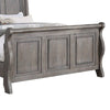 Demi King Size Bed Sleigh Headboard Tri Panel Molding Oak Gray Wood By Casagear Home BM301326